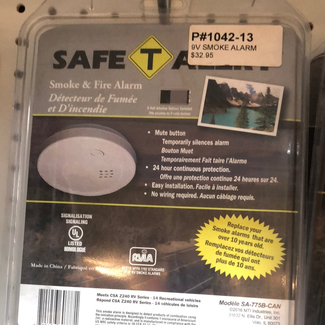 Young Farts RV Parts, Smoke alarm