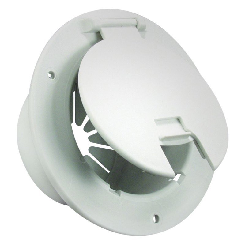 Thetford, Thetford 541-2-A - Deluxe Polar White Round Electric Cable Hatch with Back