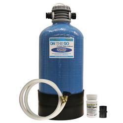 On The Go , Water Softener On The Go OTG3-NTP-1DS Single Tank, 16000 Grains Removal Capacity, 9-1/2" Diameter x 22" Height Softener Tank Size/ 32 Pounds Overall Weight, Regeneration Time 30 Minutes